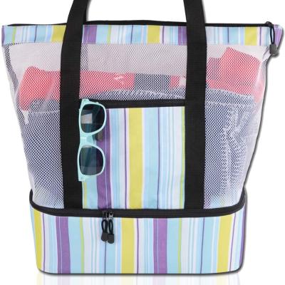 China Polyester Promotion Extra Large Beach Tote Bag with Patented Sandless Technology for sale