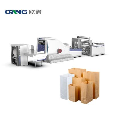 China food & Beverage Factory High Tech Automatic Square Bottom Paper Bag Buying Machine , Kraft Paper Bag Making Machine for sale