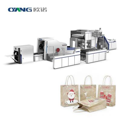 China Building Material Stores China Manufacturer Square Bottom Kraft Paper Bag Making Machine, Carrier Bag Making Machinery For Making Kraft Paper Bag for sale