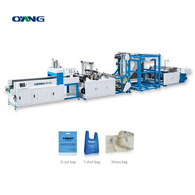 China Full Automatic Garment Shops Non Woven Fabric Bag Making Machine Price, Packaging Material Production T-shirt Nonwoven Bag Making Machine for sale