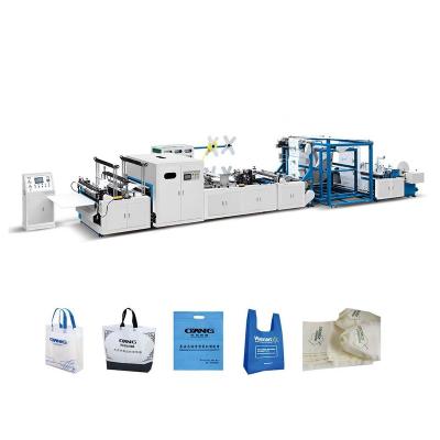 China Garment Shops High Efficient Full Automatic Non Woven Fabric Bag Making Machine Price Nonwoven Bag Making Machine for sale