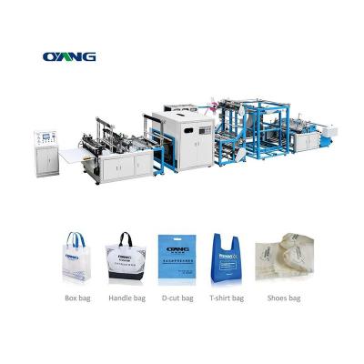 China Full Automatic Latest Hotels 3 In 1 Garbage Bag Non Woven Bag Making Machine With Handles Bag for sale