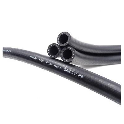 China Automotive SAE J30R9 Braided Hose Rubber Oil Resistant FKM ECO Fuel Hose For Generator for sale