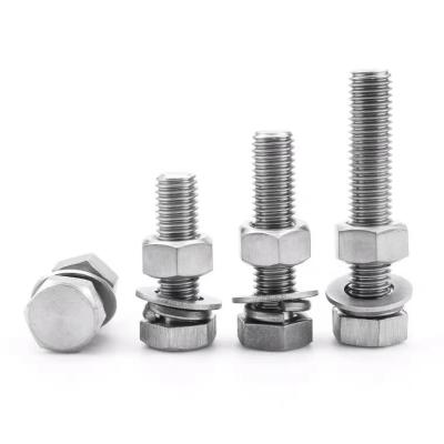 China Wholesale DIN933 Carbon Steel Hex Head Bolt M4-M16 Stainless Steel Hex Bolt and Nut for sale