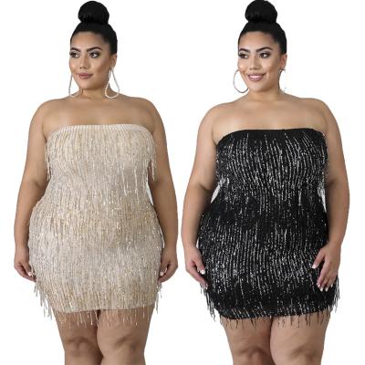 China Newest Breathable Off Shoulder Sequin Bodycon Plus Size Women Clothing Dress Party for sale