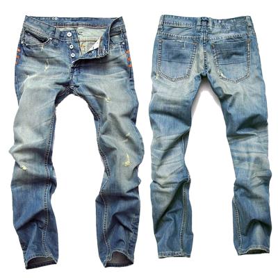 China Plus Size Plus Size Casual Jeans Denim Pants High Waist Men's High Waisted Men's Pants Trousers Slim Fit Ripped Straight Jeans for sale