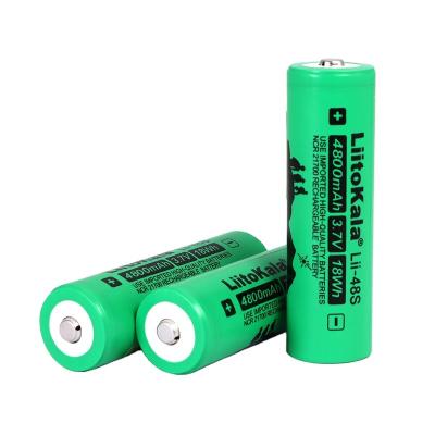 China Toys 3.7V 4800mAh 21700 Battery 9.6A Power 2C Rate Discharge Lithium Battery For Flashlight for sale