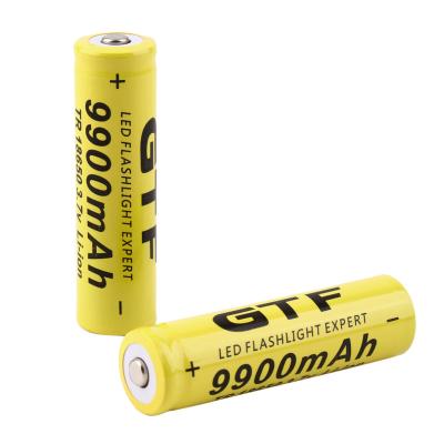 China Rechargeable Toys 18650 Battery 3.7V 9900mAh Li-ion Battery For Led Flashlight Torch Cells Battery Drop Shipping for sale