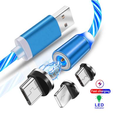 China Free Shipping Uutek 1m Fast Charging Speed ​​Magnetic Charging Cable With 3 Led In 1 Usb Cable Uc002 for sale