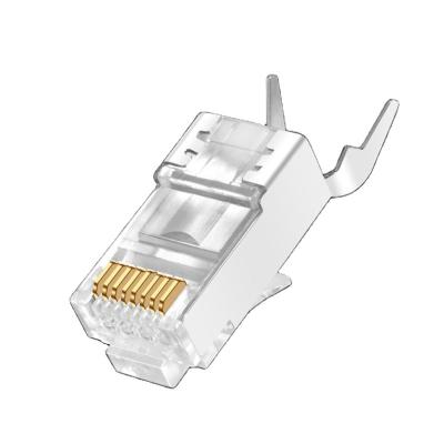 China PowerLEDElectrical Equipment 10Pcs CAT7 Metal Shielded RJ45 Connectors Cat 7 Network 8P8C RJ45 Cable Crimp Ethernet Connector Modular LAN for sale