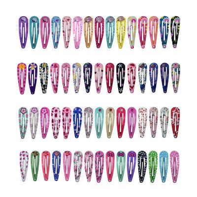 China European and American sale child Amazon style hairpins hair accessories cute printed hair clip for children for sale