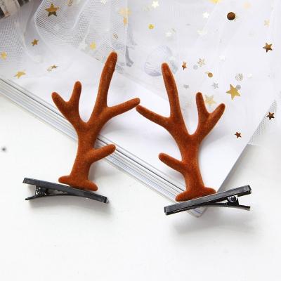 China Cute Christams Home Decoration Christmas Antler Hairpin Headwear Hair Party Accessories For Party Home Decoration for sale