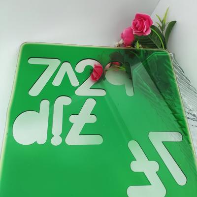 China Customizable Biodegradable Plastic Crafts Plastic Glass Sheet Board 2.5mm Transparent Green Clear Acrylic Sheet for sale