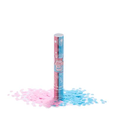 China Best Selling Paper 2021 Blue And Pink Gender Reveal Confetti Cannon For Gender Reveal Decorations for sale