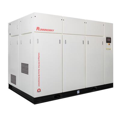 China High Efficiency 160KW Runningway Oil Free Non-lubricated Dry Screw Air Compressor for sale