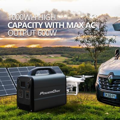 China Outdoor 1000wh Portable Solar Power Station Generator Energy Storage System Battery for sale