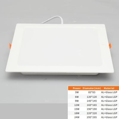 China Innere Beleuchtung Einbauteile Schlanke Runde Quadrat Led-Panel-Licht für Heim-Büro-Decke zu verkaufen