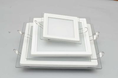 China Gelast plafond met ingebouwde balk Ronde vierkant glas 9w Panel Down Light Te koop