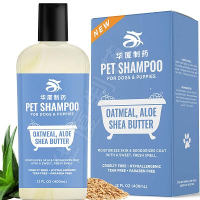 China El champú Shea Butter del cuidado de animales de compañía del áloe de la harina de avena para los perros hediondos seca la piel que pica en venta