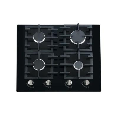 China Hotel Gas Cooktop 4 Burners Cast Iron Grates Element Gas Stove Top LPG/NG Sealed Gas Hob for sale