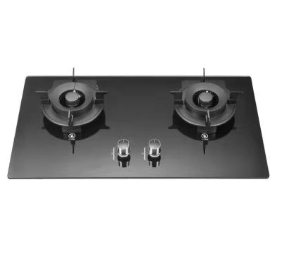 China Household Function Magic Gas Stove With Glass Panel Two Burners Removable Burner for sale