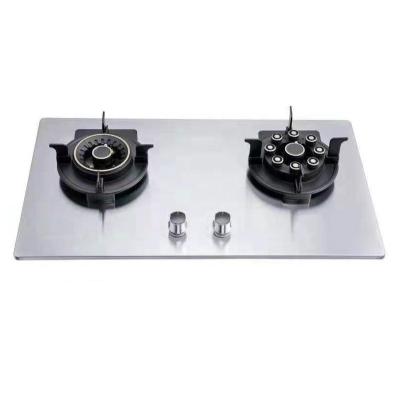 China Household Magic Function Gas Stove With Glass Panel Two Burners for sale