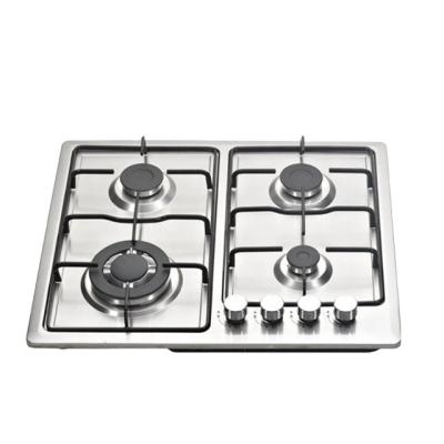 China High Quality Chinese Hotel Hotsale Stainless Steel Gas Cooker 4 Burner Sabaf for sale