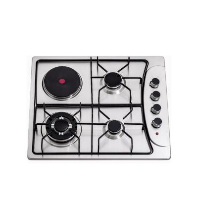 China Middle East Electric Popular Gas Hotel SS Ceramic Gas Hob Cooker 3 Gas Griddle Gas+1 for sale