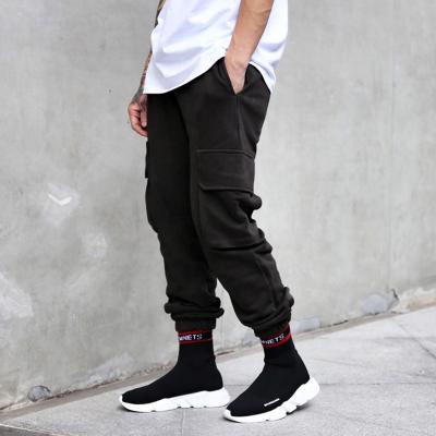 China French Logo Label Sportswear Activewear Training Custom Private Drawstring Terry Cotton Men Jogger Pants Anti-pilling Anti-pilling Pocket for sale