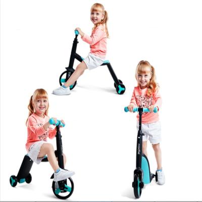 China Wholesale Multifunctional Kids Kick Scooter Adjustable Height Handlebar 3 In 1 Baby Toys Ride 3 Wheel Kids Scooter for sale