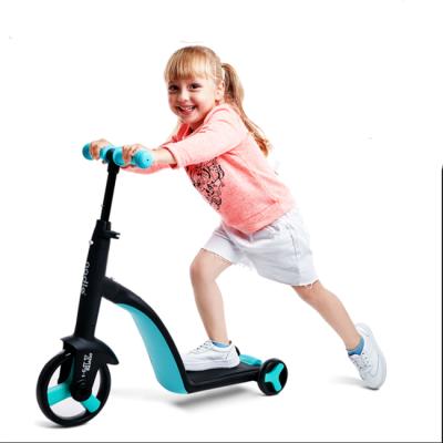 China Cheap Design Kids Adjustable Height Handlebar New Plastic Flexible Adjustable 3 In 1 Scooter With Baby Seat Kids Kick Scooter for sale