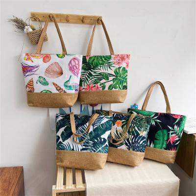 China Fashion Hot Wholesale Luxury Shopping Plastic Bags With Logo Canvas Beach Tote Bag for sale