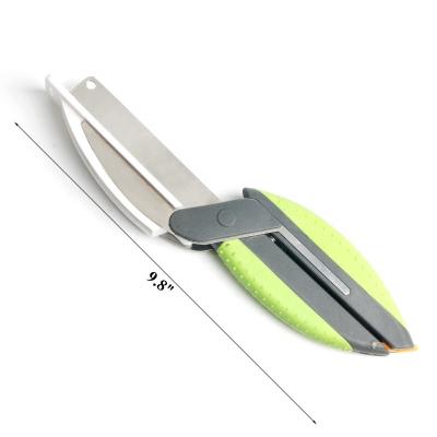 China Kitchen Food Cutting OEM Customized Logo Yangjiang Supplier Multifunctional Food Cutting Knife Kitchen Cutting Scissors with Board for sale