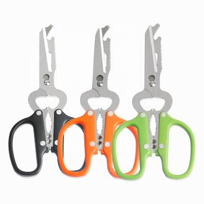 China Stocked Stock Feature Stainless Steel Multi Function Chicken Bone Poultry Shears Kitchen Shears for sale