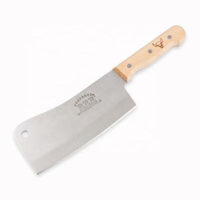 China New Design H01 Stocked 8 Inch Wooden Handle Kitchen Cutlery Cooking Poultry Cutting Bone Knife for sale