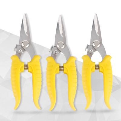 China Electrician Stainless Steel Handle Electric Wire Cutter Multifunctional Plastic Cable Stocked Cutting Scissors for sale