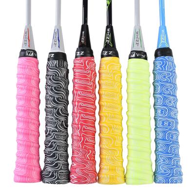 China Ourtdoor sports NEW design PU silk screen water wave overgrip anti-slip sports racket overgrip for sale