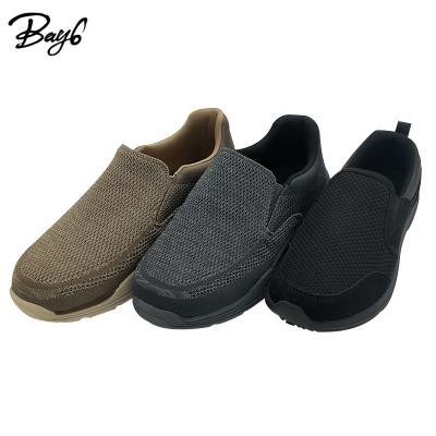 China Lightweight Breathable Steel Toe Diabetic Old Man Steel Toe Safety Slip On Shoes for sale