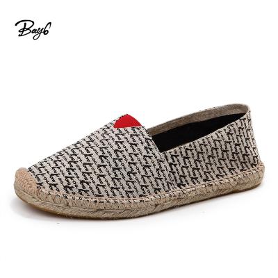 China Fashion Trend JDS Custom Design Durable Ladies Low Cut Sneakers Burlap Shoes Man For Adult for sale