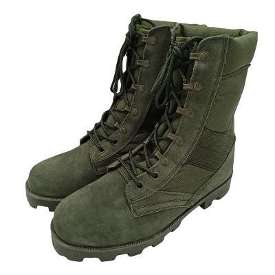 China Wholesale Cheapest Military Genuine Leather Men Olive Drab Boots Oxford Cloth JDS Military Combat Boots for sale