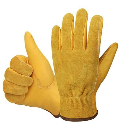 China Gardening Manufacturer Welder Leather Gardener Protective Gloves Electric Welding Garden Protective Work Work for sale