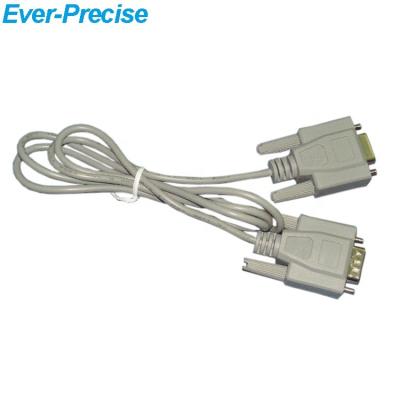 China Custom overmolded pos machine cable db9 male to female cable 1M Beige RS232 dummy modem cable for sale