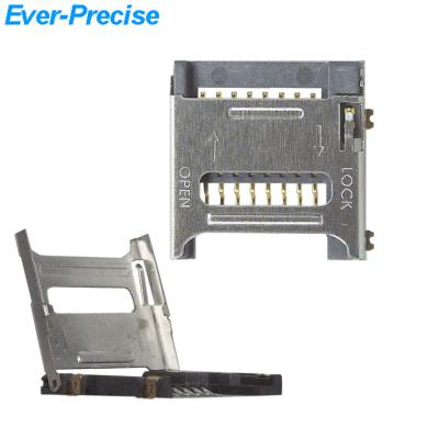 China Micro PCB Connector Hinge Type SMT 8pins TF Ccard SD Card Connector for sale