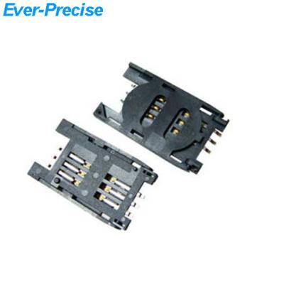 China 6P Push-Pull Push-Pull Connector Sim Card Socket Micro Sim Card Holder Sim Card PCB Push-Pull Slot for sale