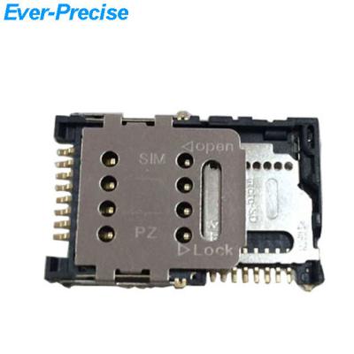 China SD PCB + SIM Card Connector Two in one function TF card socket for sale