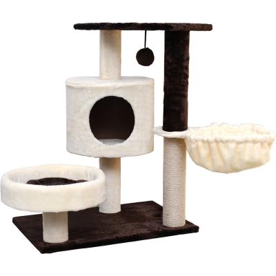 China Brown Beige Viable Cat Jumping Platform Tower 042 Climbing Pet Supplies Scratching Posts Sisal Scratcher C Toy Wooden Cute Frame House for sale