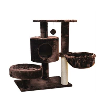 China Brown Viable Cat Jumping Platform Tower 042 Climbing Pet Supplies Scratching Posts Sisal Scratcher C Toy Wooden Cute Frame House for sale