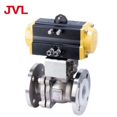 China General Corrosion Resistant Fluorine Jacketed Pneumatic Ball Valve for sale