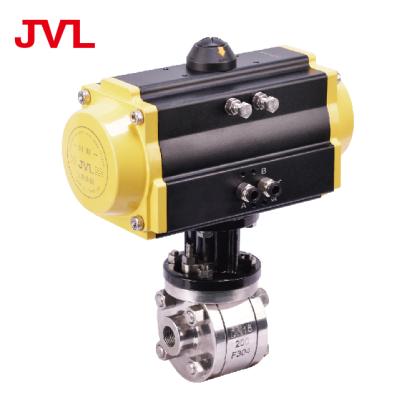 China JL600-Q1/C1 cf8m general 1000 mech 3 piece pneumatic ball valve for sale