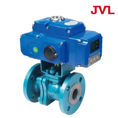 China General Insulation Fluorine Forged Corrosion Resistant Electric Lined Ball Valve for sale